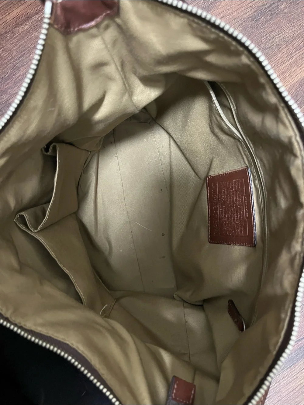 Vintage Coach Brown Leather Hobo Shoulder Bag